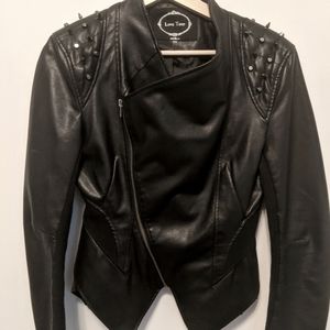 Punk leather style jacket sz M